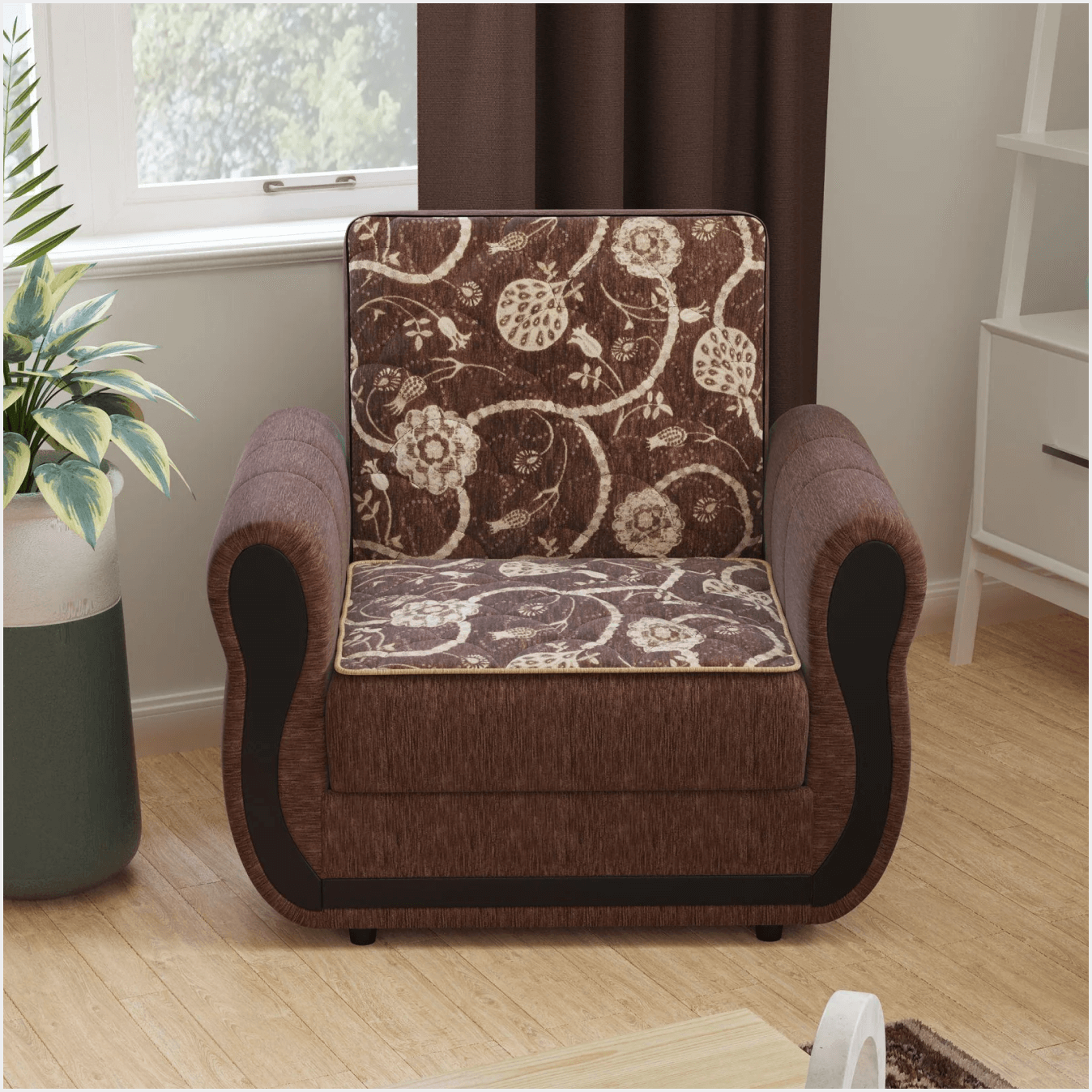 Victoria Urban Upholstered Armchair w/Storage , 39 W x 28 D x 38 H in.